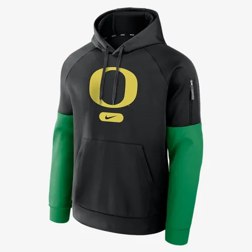 Oregon Ducks Fitness Men’s Nike Therma College Pullover Толстовка с капюшоном цвет черный
