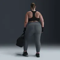 Nike Therma-FIT One женская С высокой Талией 7/8 лосины (большие размеры) цвет серый