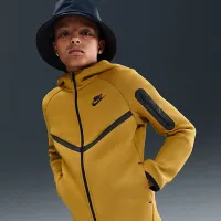 Nike Sportswear Tech Fleece Big детские Full-Zip Толстовка с капюшоном цвет коричневый