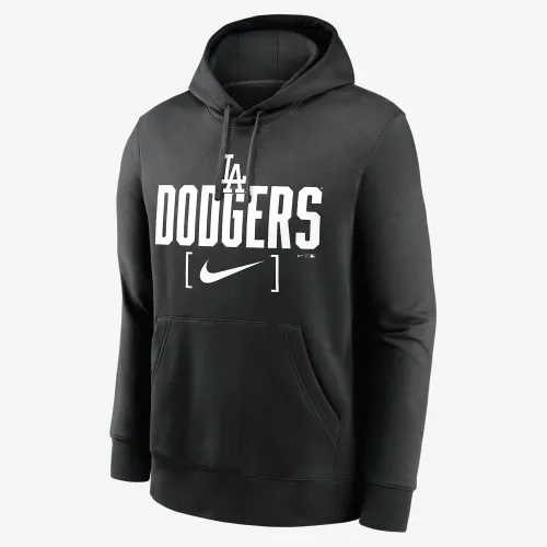 Los Angeles Dodgers Club Slack чоловічі Nike MLB Pullover Толстовка з капюшоном колір чорний
