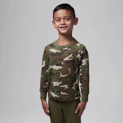 Nike Jordan Brooklyn Essentials Toddler Camo Long Sleeve Top цвет зеленый
