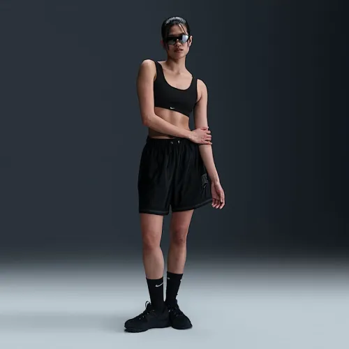 Nike Sportswear женская Loose Mid-Rise Graphic шорты цвет черный