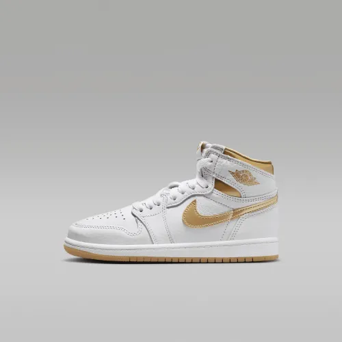Nike Jordan 1 Retro High OG Little дитячі Кросівки колір білий