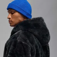 Nike Jordan Brooklyn чоловічі Faux Fur Robe колір сірий