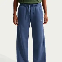 Nike Sportswear Club Fleece женская Mid-Rise Wide-Leg Sweatpants синий