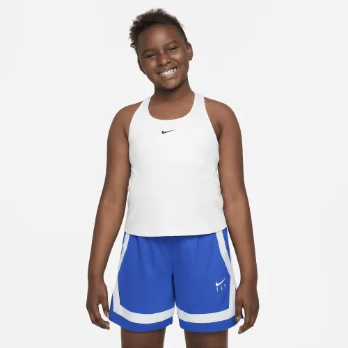 Nike Swoosh Big дитячі (Girls') Dri-FIT Tank Sports Bra (Extended Size) колір білий