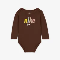 Nike E1D1 3 пары Bodysuits Baby Bodysuit Pack цвет коричневый