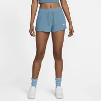 Nike Sportswear женская С высокой Талией Ribbed Jersey шорты синий