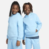Nike Sportswear Club Fleece Big детские Pullover Толстовка с капюшоном синий