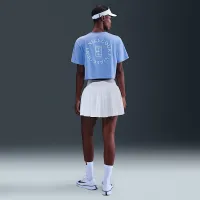 Nike Slam женская Dri-FIT Short-Sleeve Cropped Tennis футболка синий
