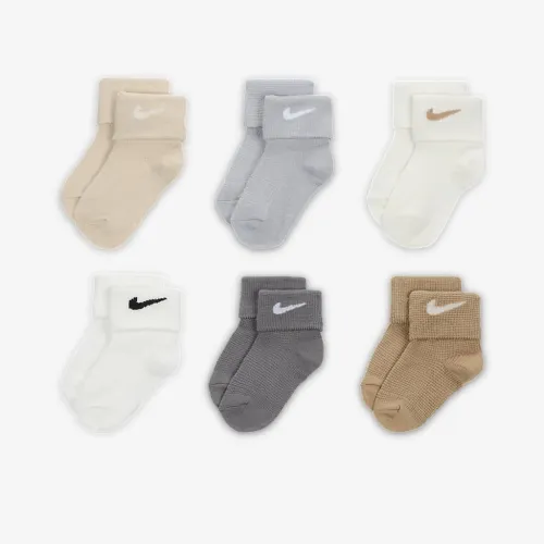 Nike Baby/Toddler Waffle Knit носки (6 пары) цвет коричневый