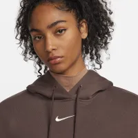 Nike Sportswear Phoenix Fleece женская Over-оверсайз Pullover Толстовка с капюшоном цвет коричневый