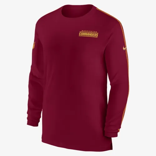 Washington Commanders Sideline Coach мужские Nike Dri-FIT NFL Long-Sleeve Top цвет красный