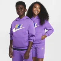 Nike Sportswear Club Fleece Big детские Толстовка с капюшоном цвет фиолетовый