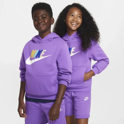 Nike Sportswear Club Fleece Big дитячі Толстовка з капюшоном колір фіолетовий