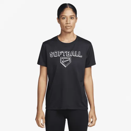 Nike Dri-FIT женская Softball футболка цвет черный
