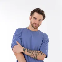 Футболка Champion Reverse Weave Acid Washed 218651-BS006 - фіолетова