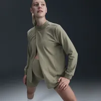 Nike (M) One жіноча Reversible French Terry Pullover Top (Maternity) колір зелений