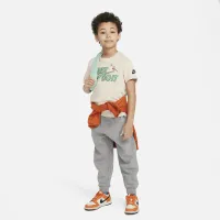 Nike Little дитячі оверсайз Graphic футболка колір коричневий