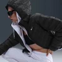 Nike Sportswear Windpuffer женская Therma-FIT Hooded Puffer цвет черный