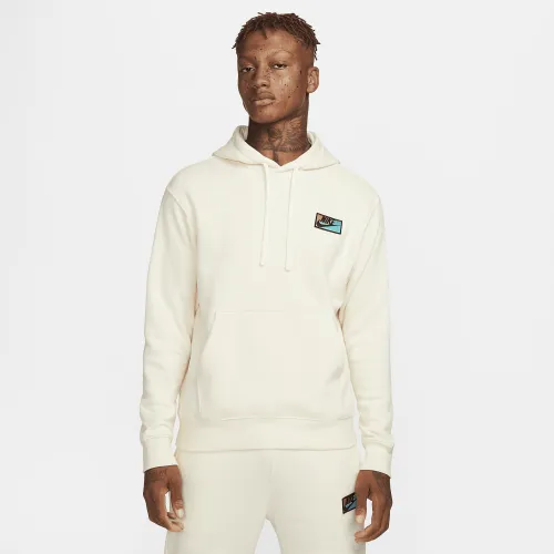 Nike Club Fleece чоловічі Patch Pullover Толстовка з капюшоном колір білий