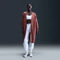Nike Sportswear Phoenix Fleece женская оверсайз Long Cardigan цвет коричневый