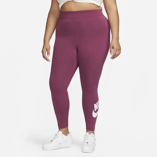 Nike Sportswear Essential женская С высокой Талией лосины (большие размеры) цвет красный
