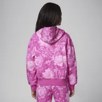 Nike Jordan Brooklyn Essentials Big детские Floral Printed Pullover Толстовка с капюшоном Pink
