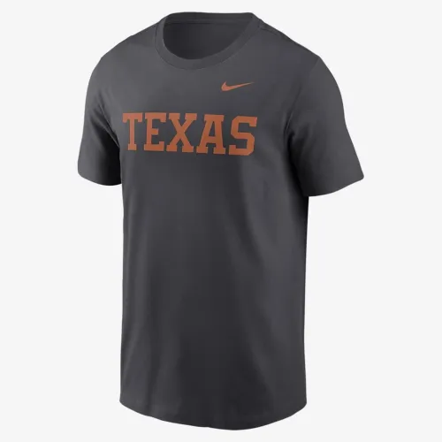 Texas Longhorns Primetime Wordmark чоловічі Nike College футболка колір сірий