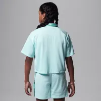 Nike Jordan Dri-FIT тренувальні Camp Big дитячі Jumpman Mesh Top блакитний
