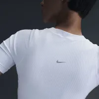 Nike Zenvy Rib женская Dri-FIT Short-Sleeve Top цвет белый