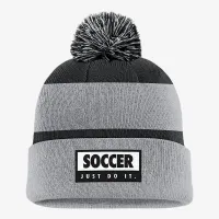 Nike Swoosh Peak Soccer Beanie колір сірий
