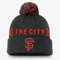 San Francisco Giants Hometown Peak мужские Nike MLB Cuffed Pom Beanie цвет черный