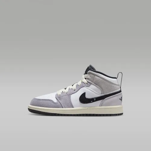 Nike Jordan 1 Mid SE Craft Little Kids' взуття Grey