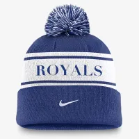 Kansas City Royals Team Stripe Peak чоловічі Nike MLB Cuffed Pom Beanie блакитний