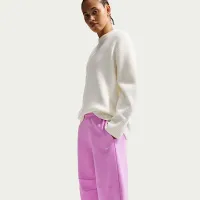 Nike Sportswear Phoenix Fleece жіноча Loose Mid-Rise Barrel Pants колір фіолетовий