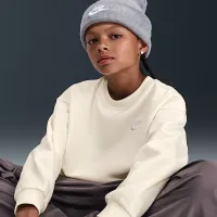 Nike Sportswear Club Fleece Big детские оверсайз свитшот цвет коричневый
