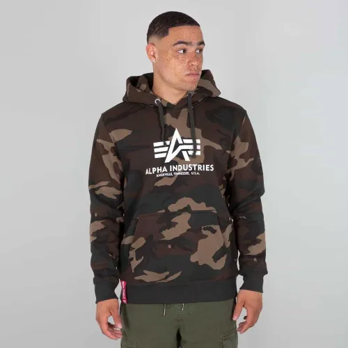 Кофта/футболка Alpha Industries Basic Hoody Camo 178312C408 - різнокольорова