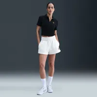 NikeCourt Heritage женская Short-Sleeve Cropped Tennis Polo цвет черный