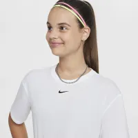 Nike One Relaxed Big детские (Girls') Dri-FIT Short-Sleeve Top цвет белый