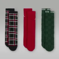Nike Jordan Big детские Holiday Crew носки (3 пары) цвет черный