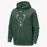 Milwaukee Bucks Club мужские Nike NBA Pullover Толстовка с капюшоном цвет зеленый
