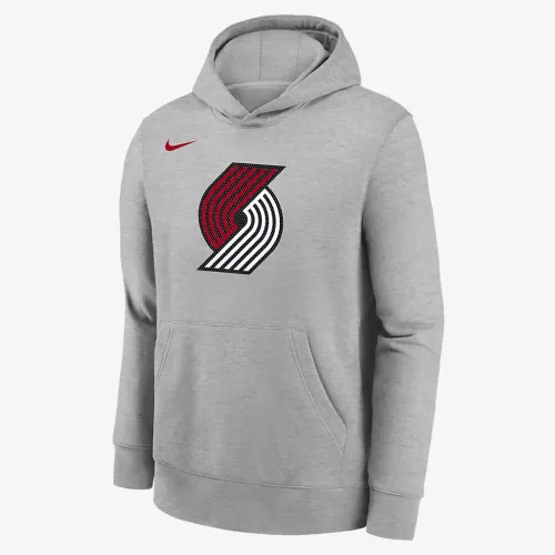 Portland Trail Blazers Club Fleece Big дитячі Nike NBA Pullover Толстовка з капюшоном колір сірий