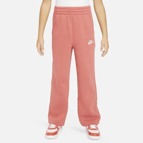 Nike Sportswear Club Fleece Big дитячі (Girls') Wide-Leg Pants колір червоний