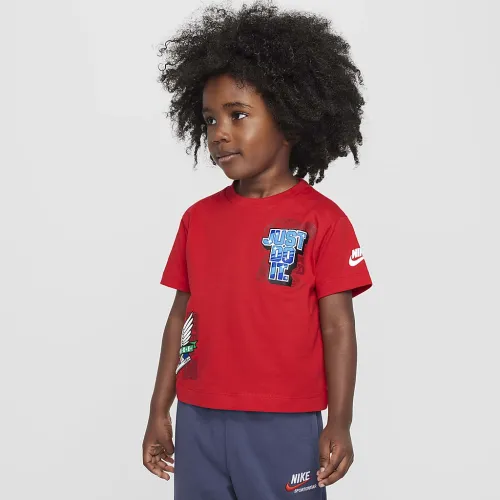 Nike Step Up Your Game Toddler Graphic футболка цвет красный