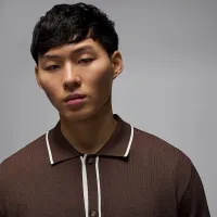 Nike Jordan Sport чоловічі Short-Sleeve для гольфу Sweater Top колір коричневий
