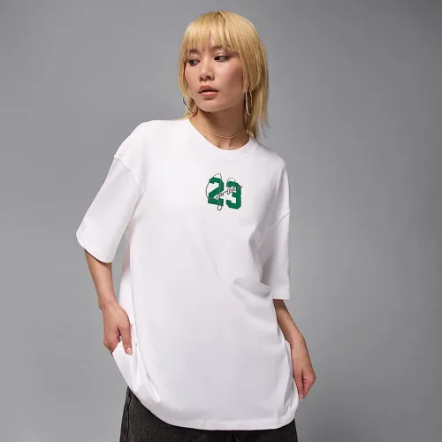 Nike Jordan Essentials жіноча Short-Sleeve Graphic футболка колір білий