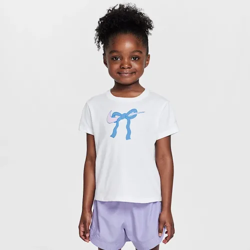 Nike Little дитячі Swoosh Ribbon футболка колір білий