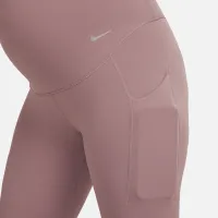 Nike Zenvy (M) жіноча Gentle-Support З високою талією 7/8 лосіни з кишенями(Maternity) колір фіолетовий