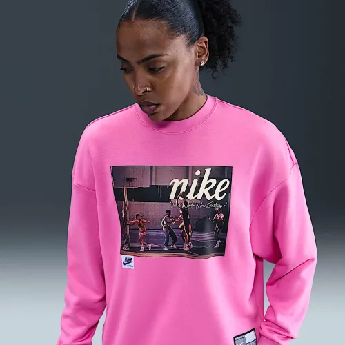 Nike Club Fleece женская Loose Crew Pink